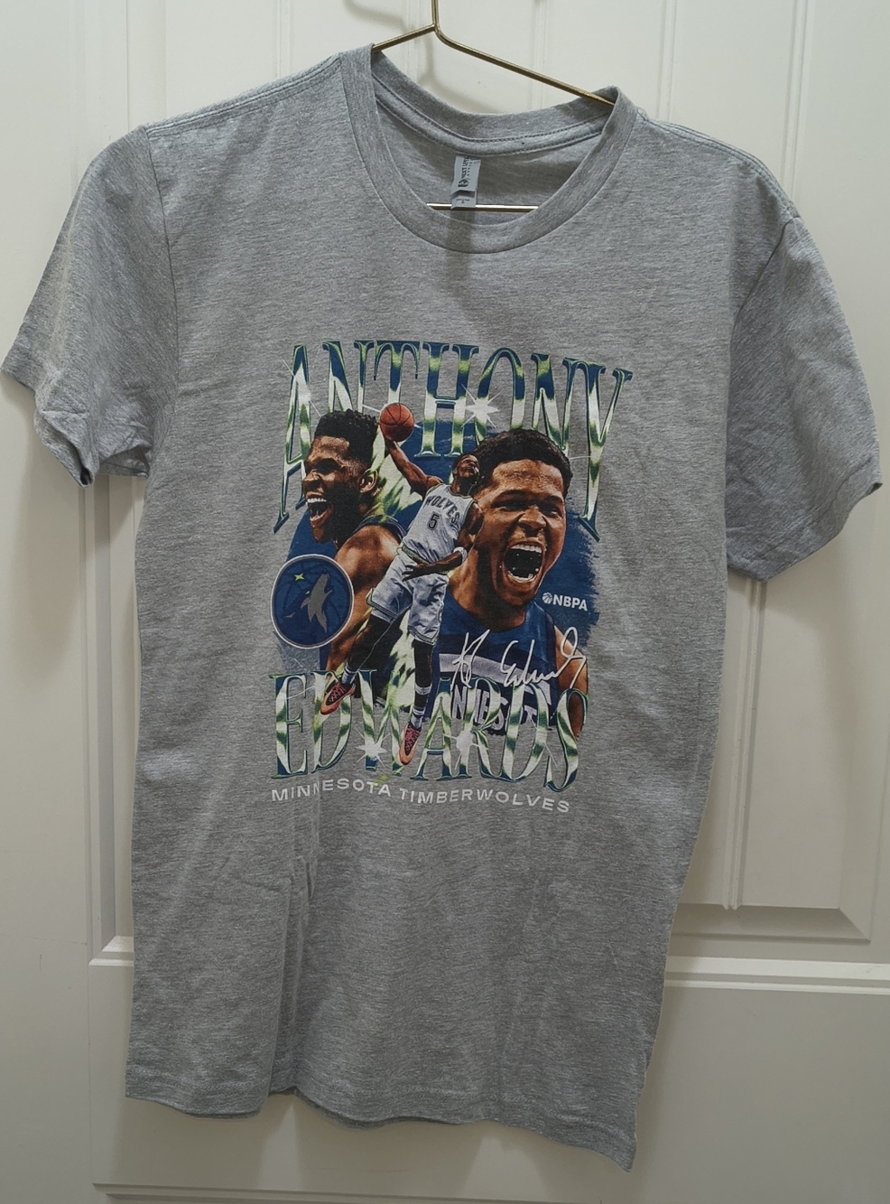 Anthony Edwards Minnesota Timberwolves 500 Level NBPA Vintage-Style Tee NWT